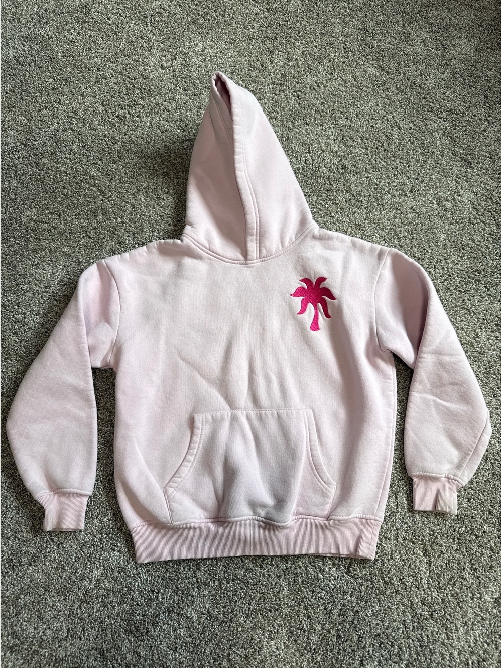 Pink Palm Puff "Hawaii Hibiscus" Hoodie in Blush